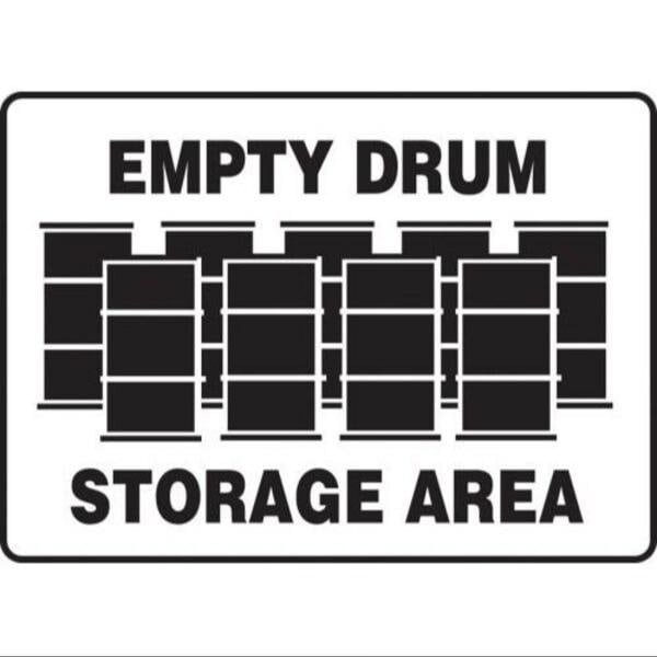 Accuform SAFETY SIGN EMPTY DRUM STORAGE AREA MHCM503VP MHCM503VP - main
